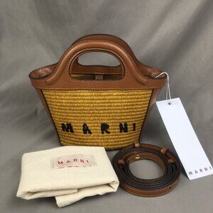 NWT MARNI Tropicalia small Tote bag in brown
